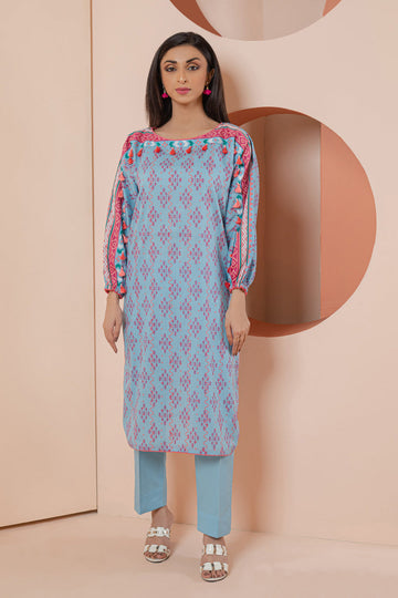 Bonanza Satrangi Blue Lawn Suit Rsk222p36 Eid Pret 2022 Online Shopping